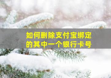 如何删除支付宝绑定的其中一个银行卡号