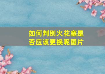 如何判别火花塞是否应该更换呢图片