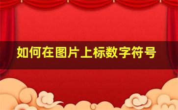 如何在图片上标数字符号