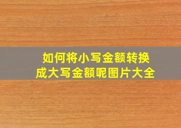 如何将小写金额转换成大写金额呢图片大全