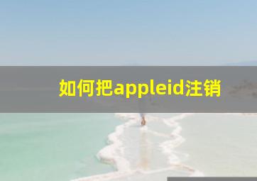 如何把appleid注销