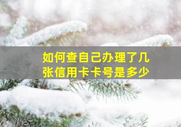 如何查自己办理了几张信用卡卡号是多少