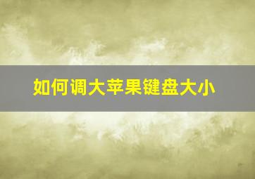 如何调大苹果键盘大小