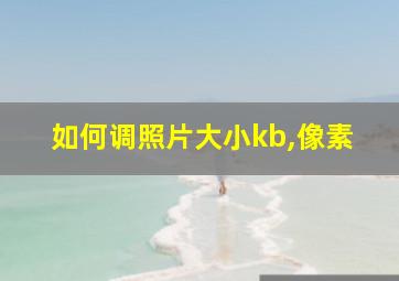 如何调照片大小kb,像素