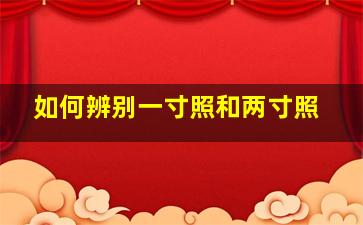 如何辨别一寸照和两寸照