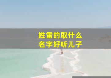 姓雷的取什么名字好听儿子