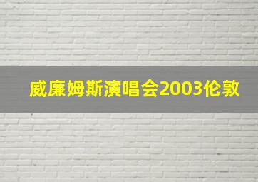 威廉姆斯演唱会2003伦敦