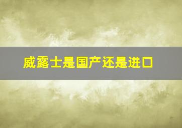 威露士是国产还是进口