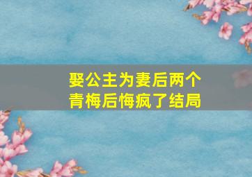 娶公主为妻后两个青梅后悔疯了结局