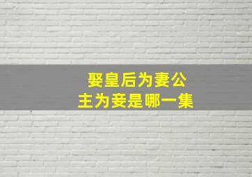 娶皇后为妻公主为妾是哪一集