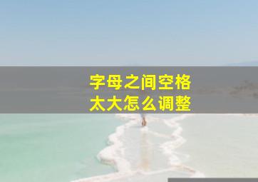 字母之间空格太大怎么调整