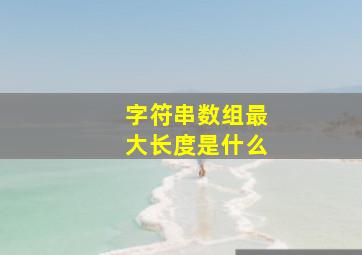 字符串数组最大长度是什么