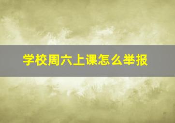 学校周六上课怎么举报