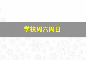 学校周六周日