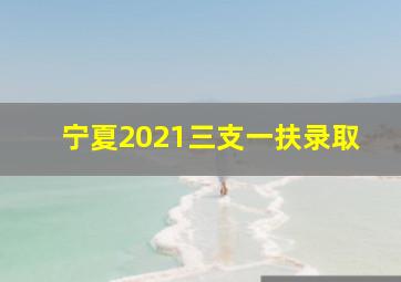 宁夏2021三支一扶录取