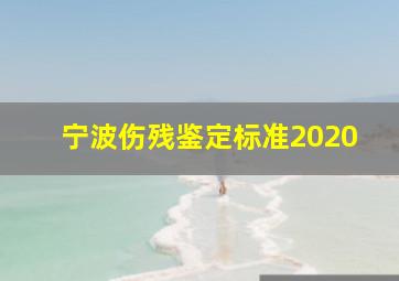 宁波伤残鉴定标准2020