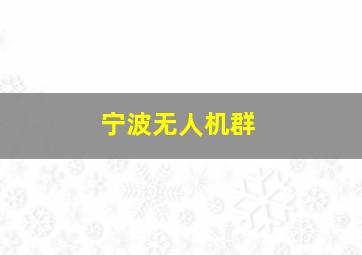 宁波无人机群