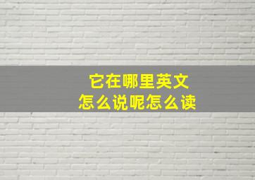 它在哪里英文怎么说呢怎么读