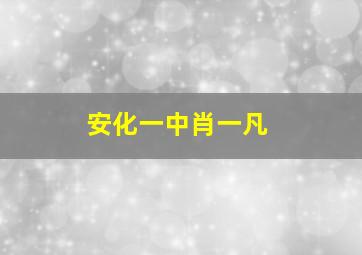 安化一中肖一凡