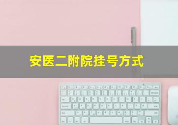 安医二附院挂号方式