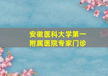 安徽医科大学第一附属医院专家门诊