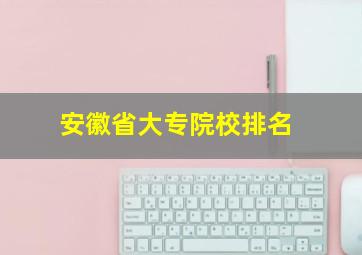 安徽省大专院校排名