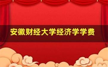 安徽财经大学经济学学费