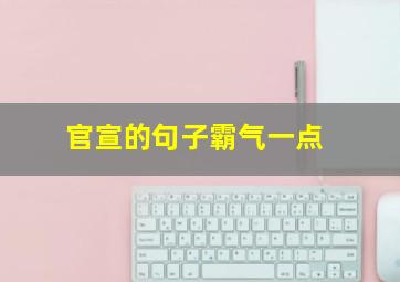 官宣的句子霸气一点