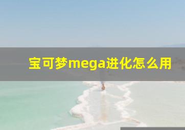 宝可梦mega进化怎么用