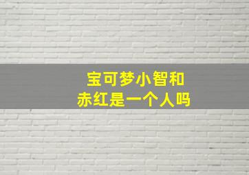 宝可梦小智和赤红是一个人吗