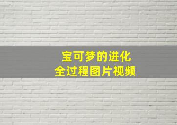 宝可梦的进化全过程图片视频