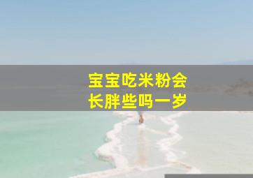 宝宝吃米粉会长胖些吗一岁