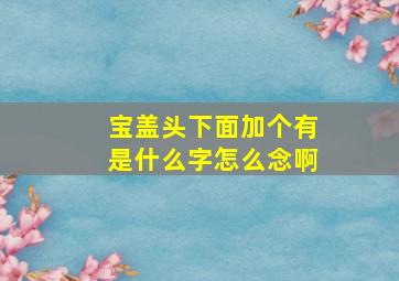 宝盖头下面加个有是什么字怎么念啊