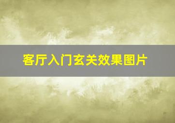 客厅入门玄关效果图片