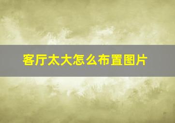 客厅太大怎么布置图片