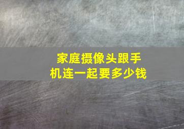 家庭摄像头跟手机连一起要多少钱