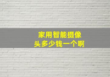 家用智能摄像头多少钱一个啊