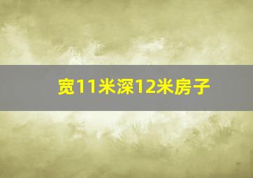 宽11米深12米房子