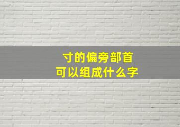 寸的偏旁部首可以组成什么字