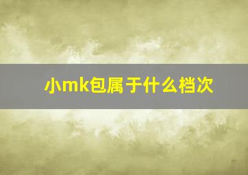 小mk包属于什么档次