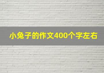 小兔子的作文400个字左右