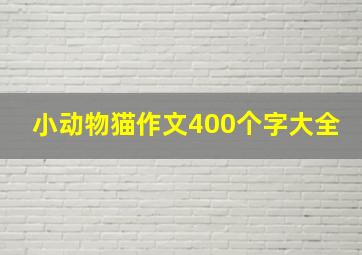 小动物猫作文400个字大全