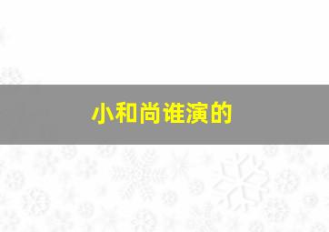 小和尚谁演的