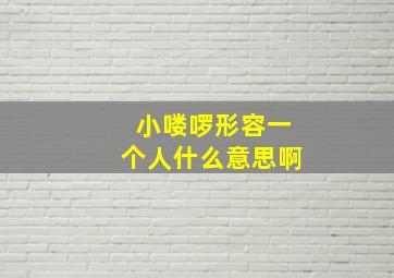 小喽啰形容一个人什么意思啊