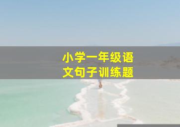 小学一年级语文句子训练题