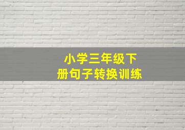 小学三年级下册句子转换训练