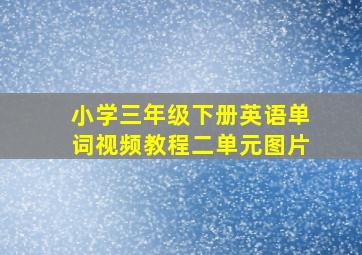 小学三年级下册英语单词视频教程二单元图片