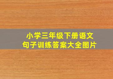 小学三年级下册语文句子训练答案大全图片