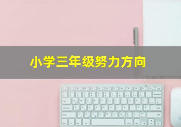 小学三年级努力方向