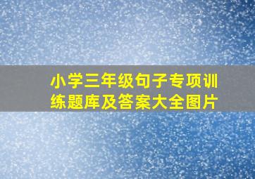 小学三年级句子专项训练题库及答案大全图片